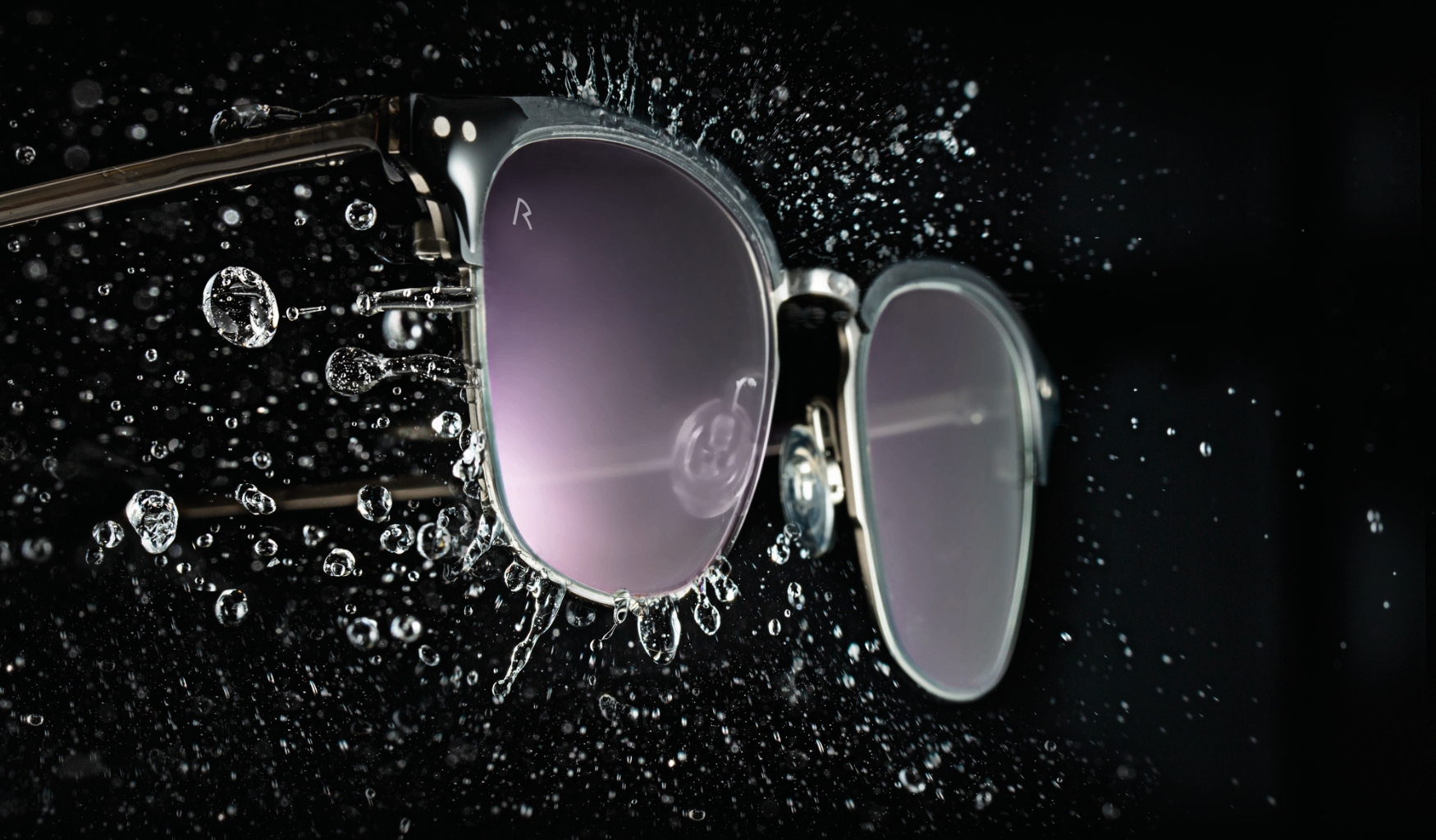 lenses with X-tra Clean coting and pearling water drops