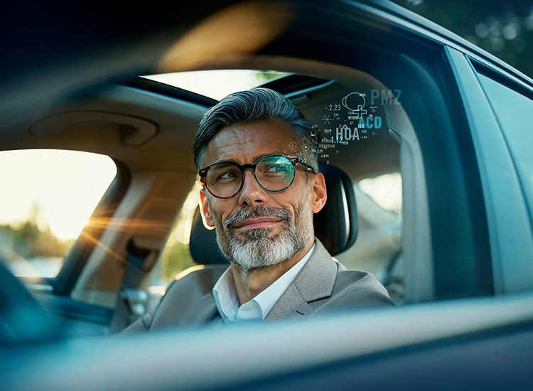 Man driving